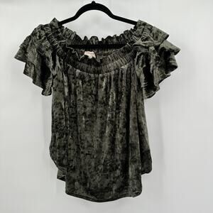 Umgee Womens Size M Velvet‎ Top Fairygrunge Forrestcore Boho Concert Whimsigoth